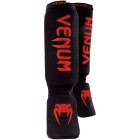 Протектори за крака - VENUM KONTACT SHINGUARDS AND INSTEP - COTTON - BLACK/RED​